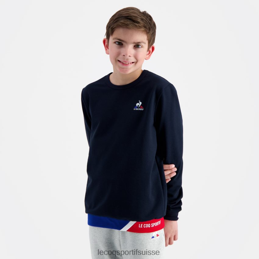 Le Coq Sportif sweat bleu enfants N6N04V394 vêtements