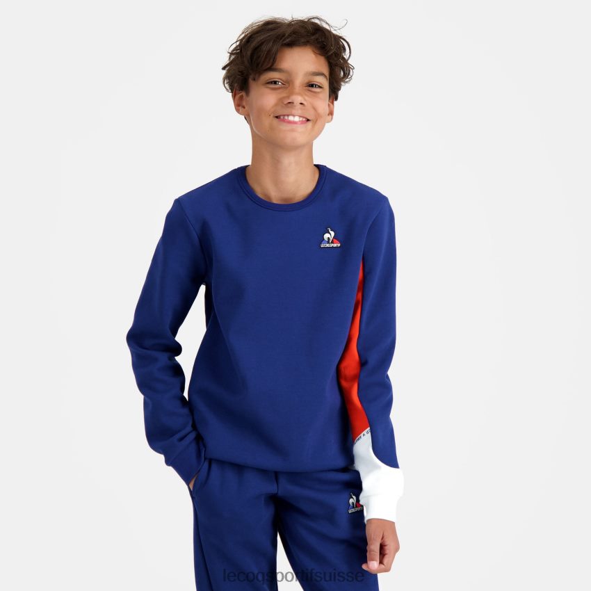 Le Coq Sportif sweat bleu enfants N6N04V648 vêtements