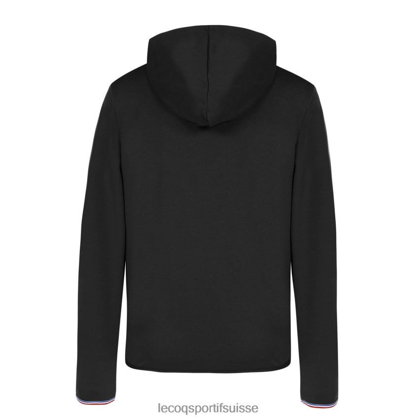 Le Coq Sportif sweat à capuche avec zip noir enfants N6N04V400 vêtements