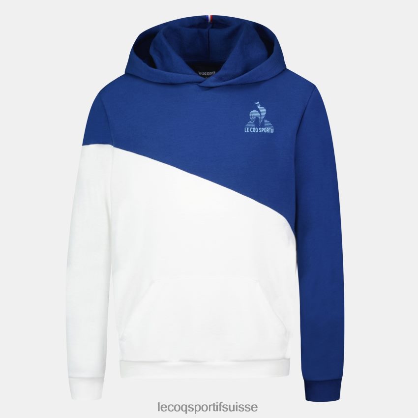 Le Coq Sportif sweat à capuche bleu enfants N6N04V395 vêtements