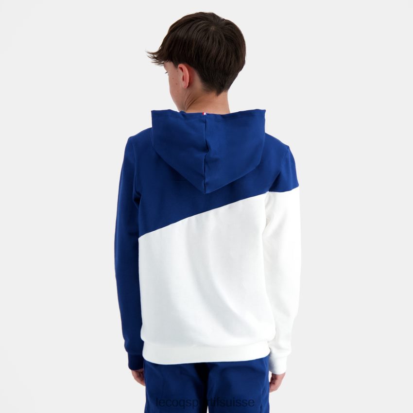 Le Coq Sportif sweat à capuche bleu enfants N6N04V395 vêtements