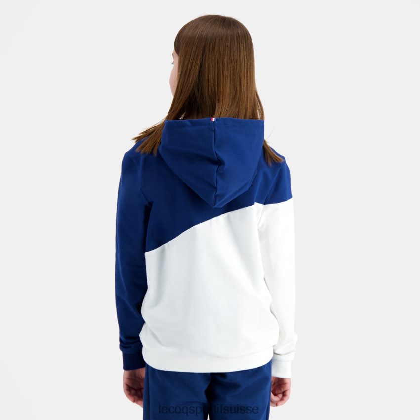 Le Coq Sportif sweat à capuche bleu enfants N6N04V395 vêtements