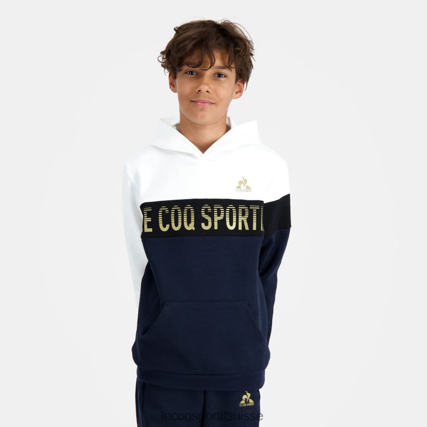 Le Coq Sportif sweat à capuche bleu enfants N6N04V638 vêtements