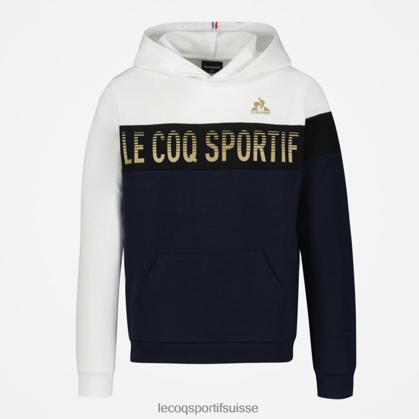 Le Coq Sportif sweat à capuche bleu enfants N6N04V638 vêtements
