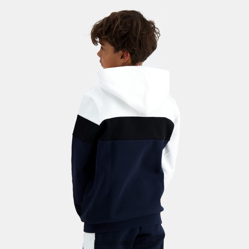 Le Coq Sportif sweat à capuche bleu enfants N6N04V638 vêtements