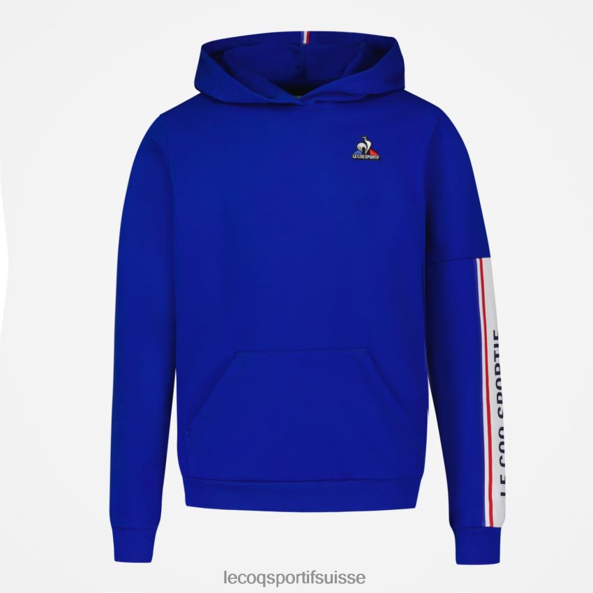 Le Coq Sportif sweat à capuche bleu enfants N6N04V653 vêtements