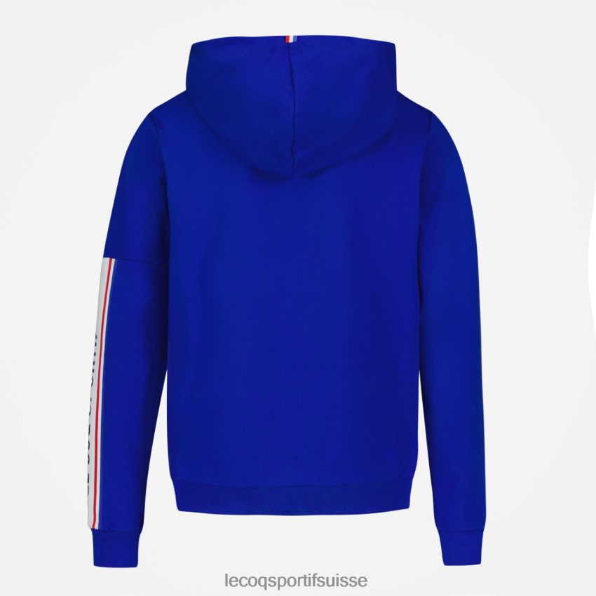 Le Coq Sportif sweat à capuche bleu enfants N6N04V653 vêtements