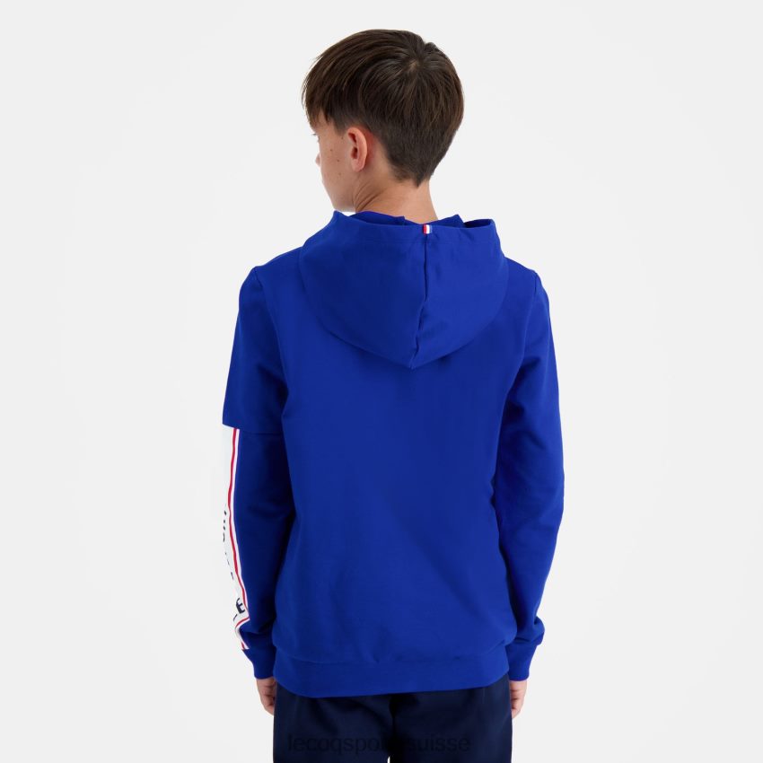Le Coq Sportif sweat à capuche bleu enfants N6N04V653 vêtements