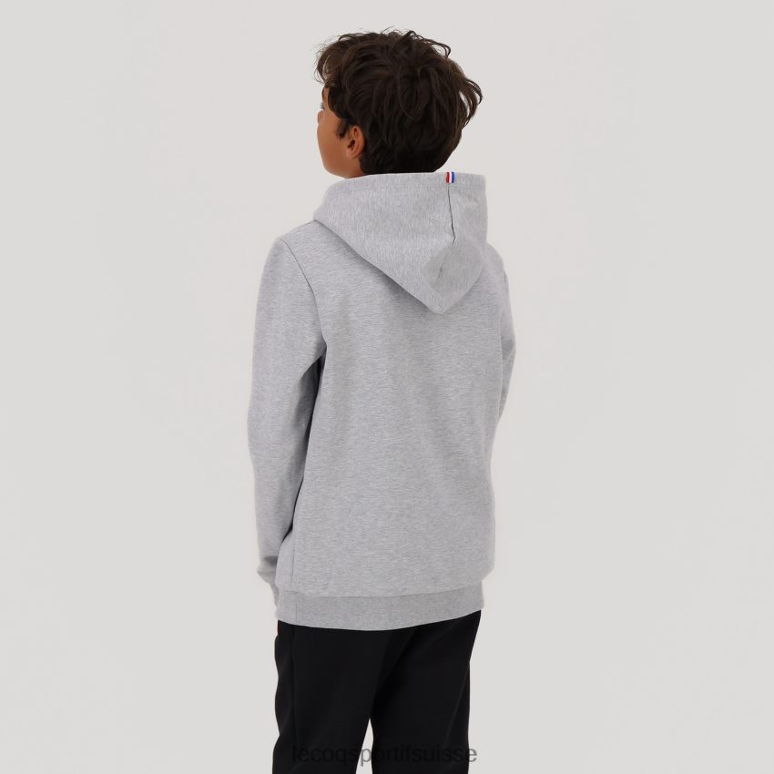 Le Coq Sportif sweat à capuche gris enfants N6N04V669 vêtements
