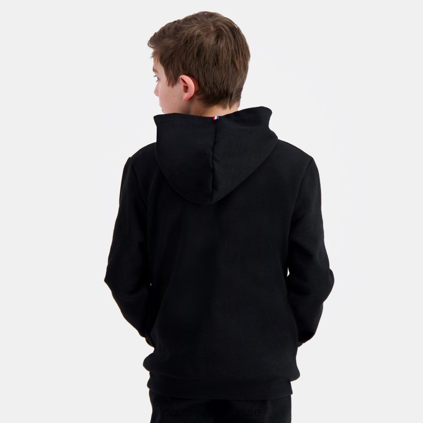 Le Coq Sportif sweat à capuche noir enfants N6N04V399 vêtements