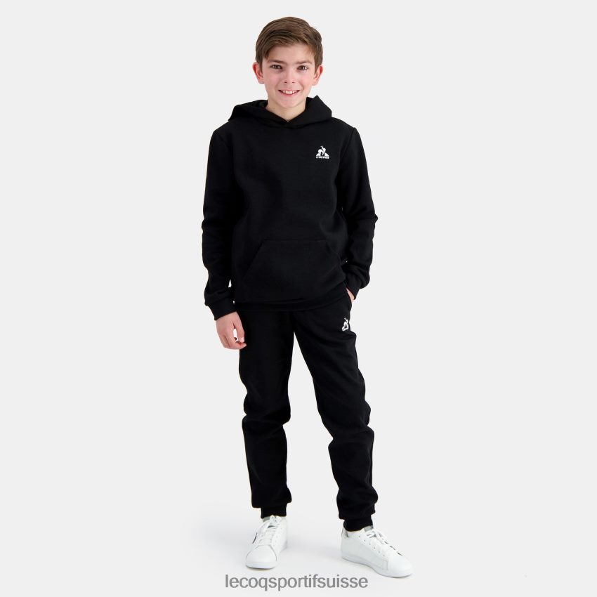 Le Coq Sportif sweat à capuche noir enfants N6N04V399 vêtements