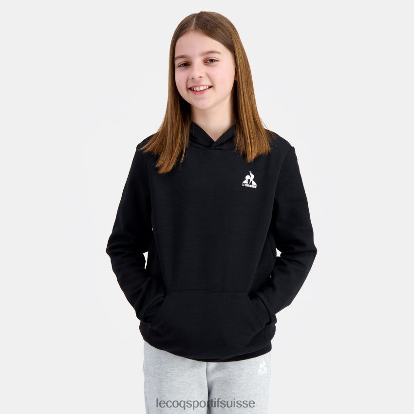 Le Coq Sportif sweat à capuche noir enfants N6N04V399 vêtements