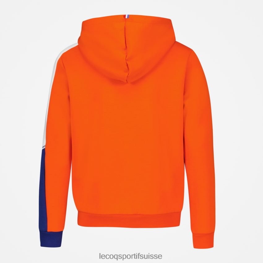 Le Coq Sportif sweat à capuche orange enfants N6N04V643 vêtements