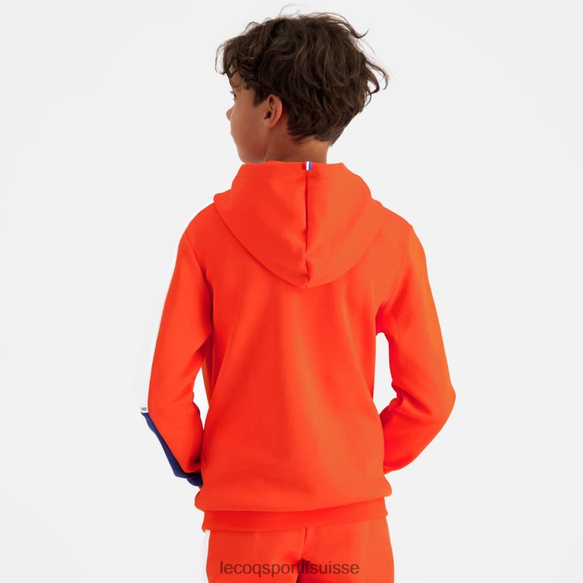 Le Coq Sportif sweat à capuche orange enfants N6N04V643 vêtements