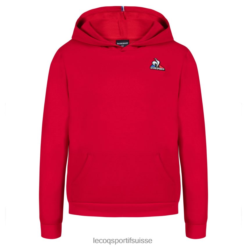 Le Coq Sportif sweat à capuche rouge enfants N6N04V668 vêtements