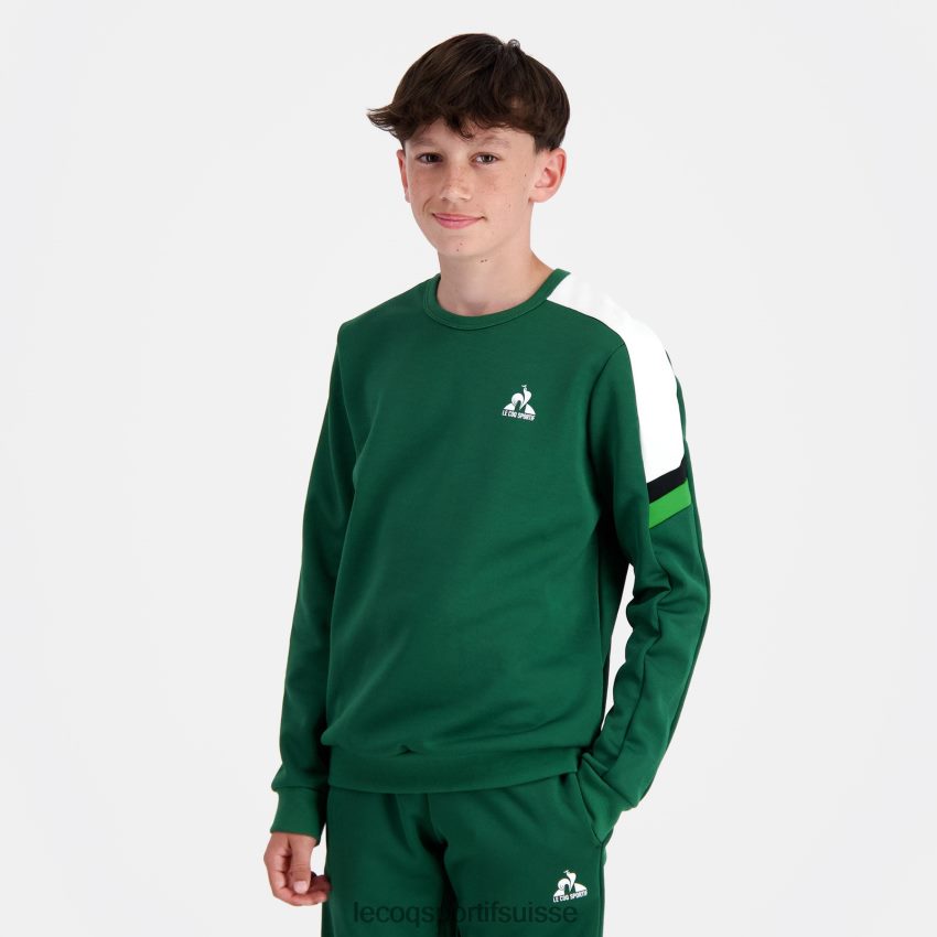 Le Coq Sportif sweat vert enfants N6N04V392 vêtements