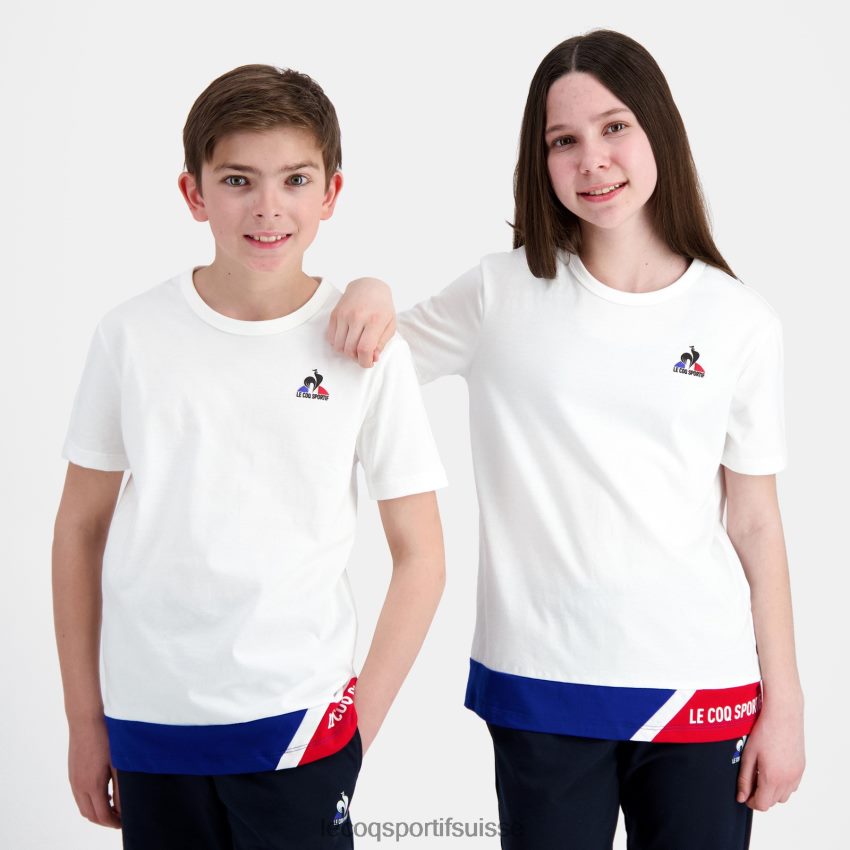 Le Coq Sportif tee-shirt blanc enfants N6N04V383 vêtements