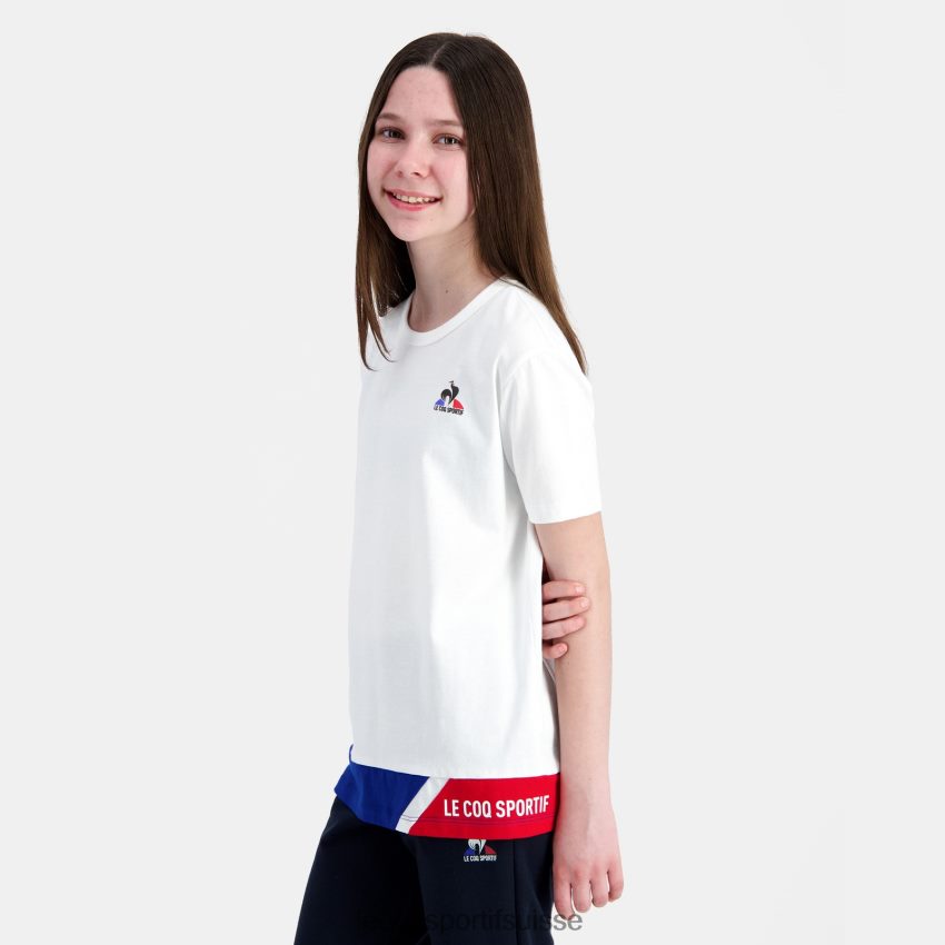 Le Coq Sportif tee-shirt blanc enfants N6N04V383 vêtements