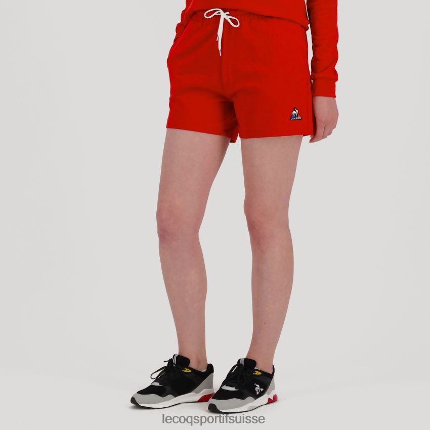 Le Coq Sportif short rouge femmes N6N04V611 vêtements