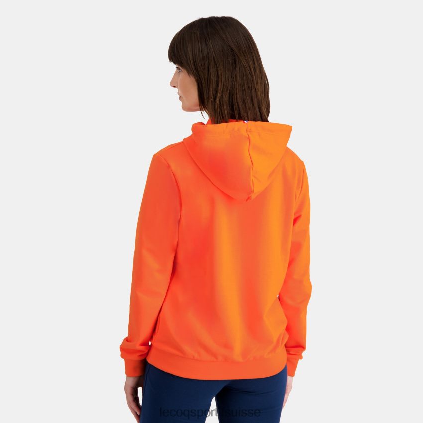 Le Coq Sportif sweat à capuche orange femmes N6N04V592 vêtements