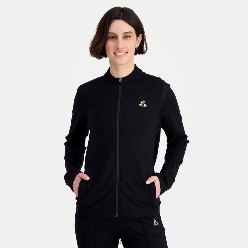 Le Coq Sportif sweat noir femmes N6N04V314 vêtements