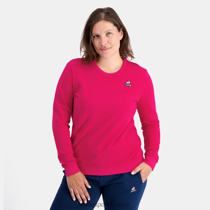 Le Coq Sportif sweat rouge femmes N6N04V313 vêtements