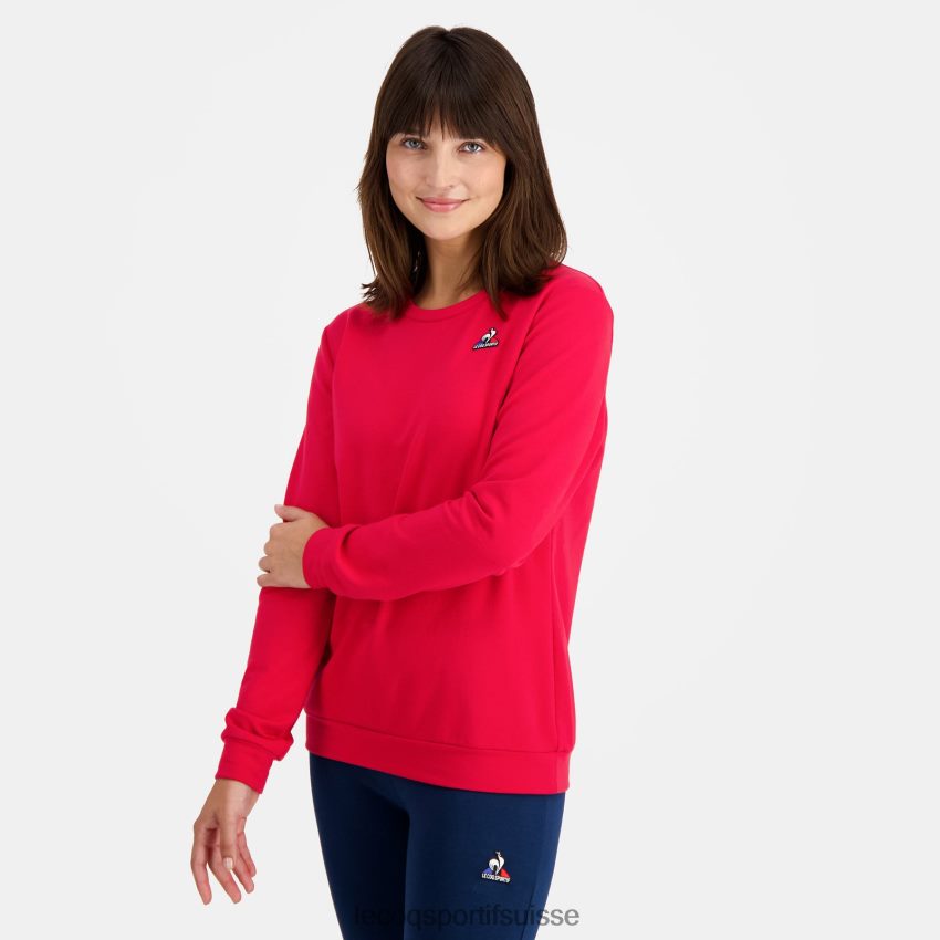 Le Coq Sportif sweat rouge femmes N6N04V595 vêtements