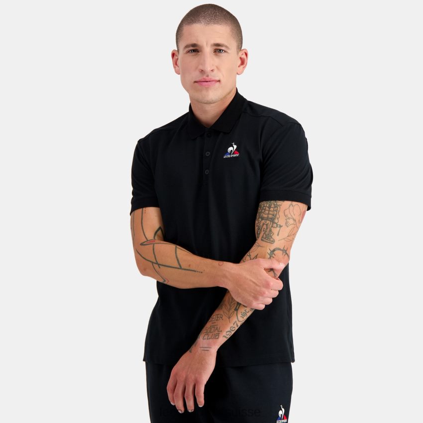Le Coq Sportif polo noir Hommes N6N04V127 vêtements