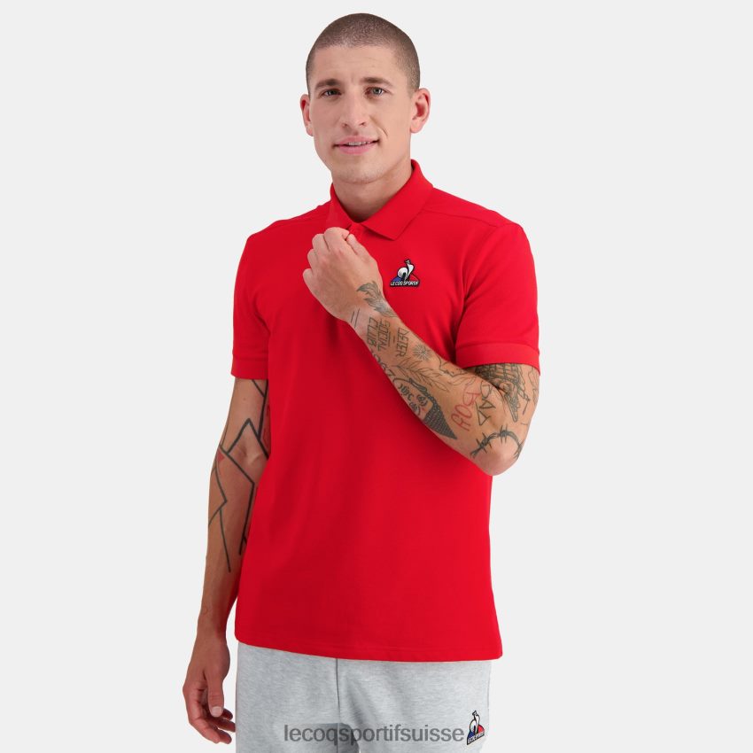 Le Coq Sportif polo rouge Hommes N6N04V126 vêtements