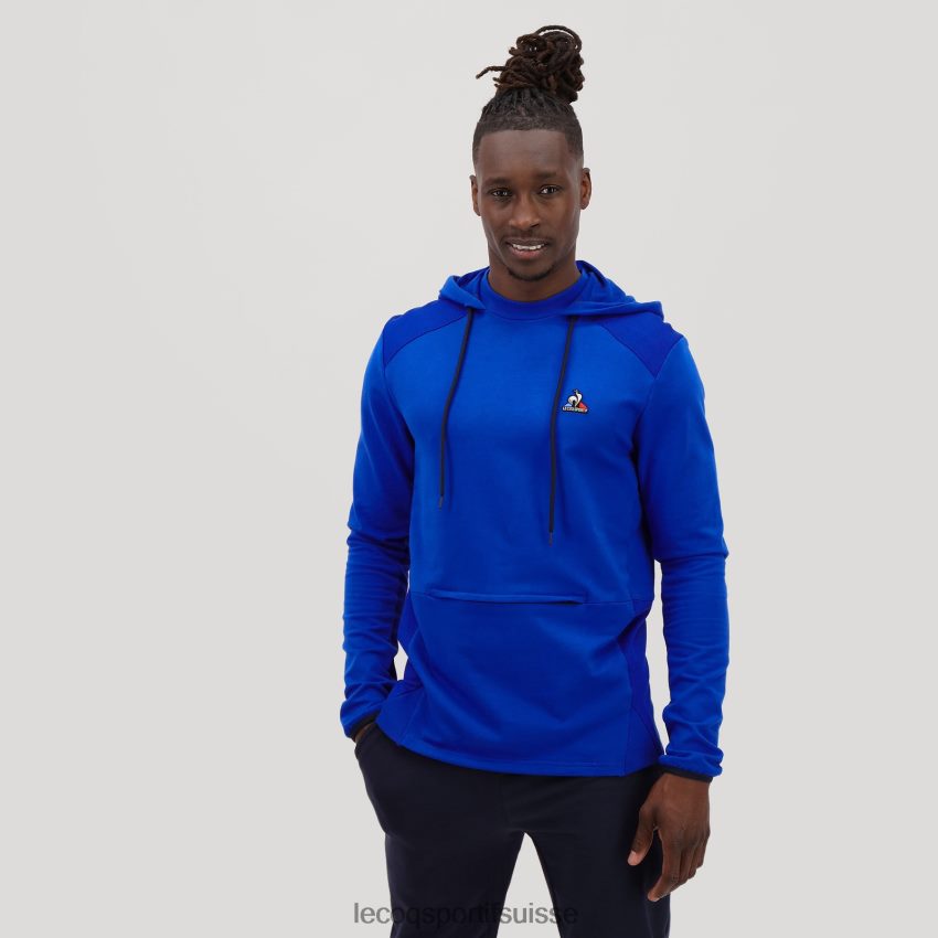 Le Coq Sportif sweat à capuche bleu Hommes N6N04V491 vêtements