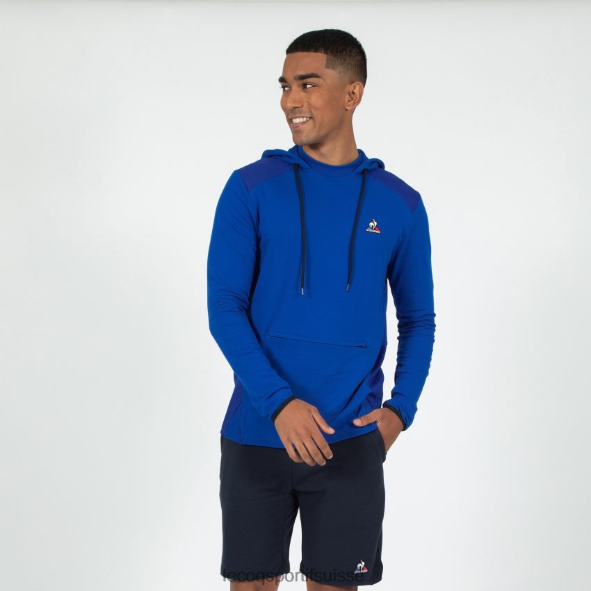 Le Coq Sportif sweat à capuche bleu Hommes N6N04V491 vêtements