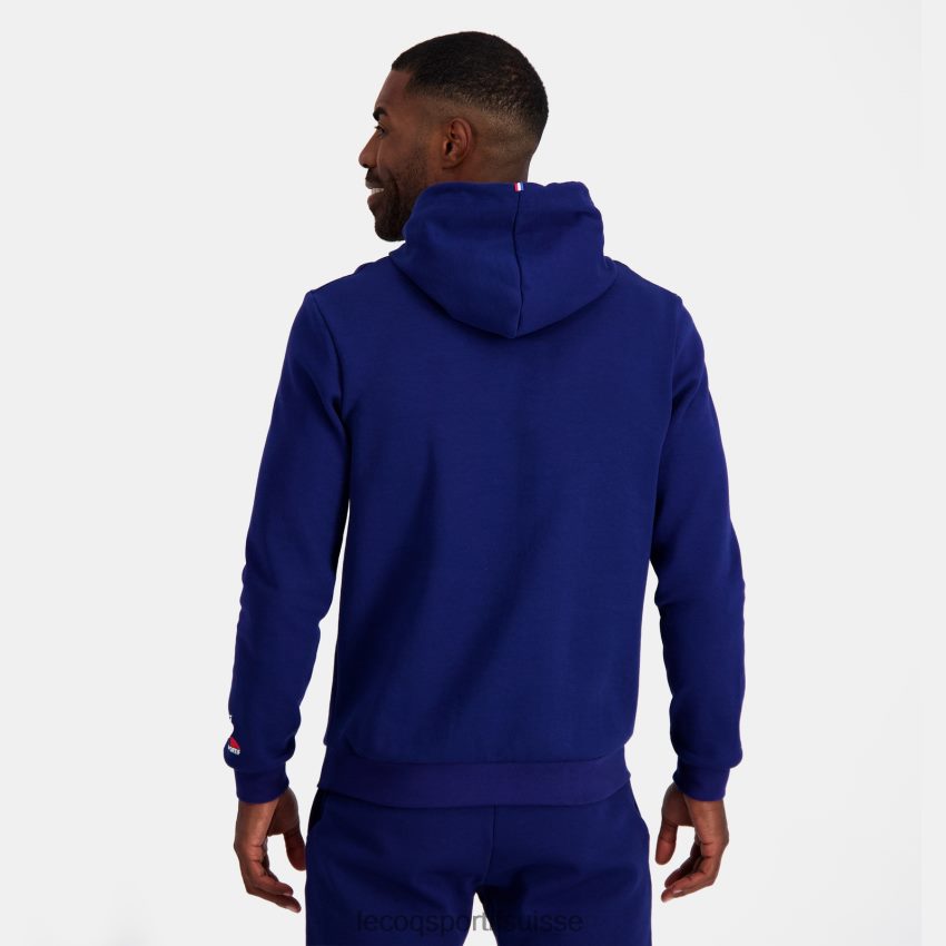 Le Coq Sportif sweat à capuche - france rugby bleu Hommes N6N04V27 vêtements