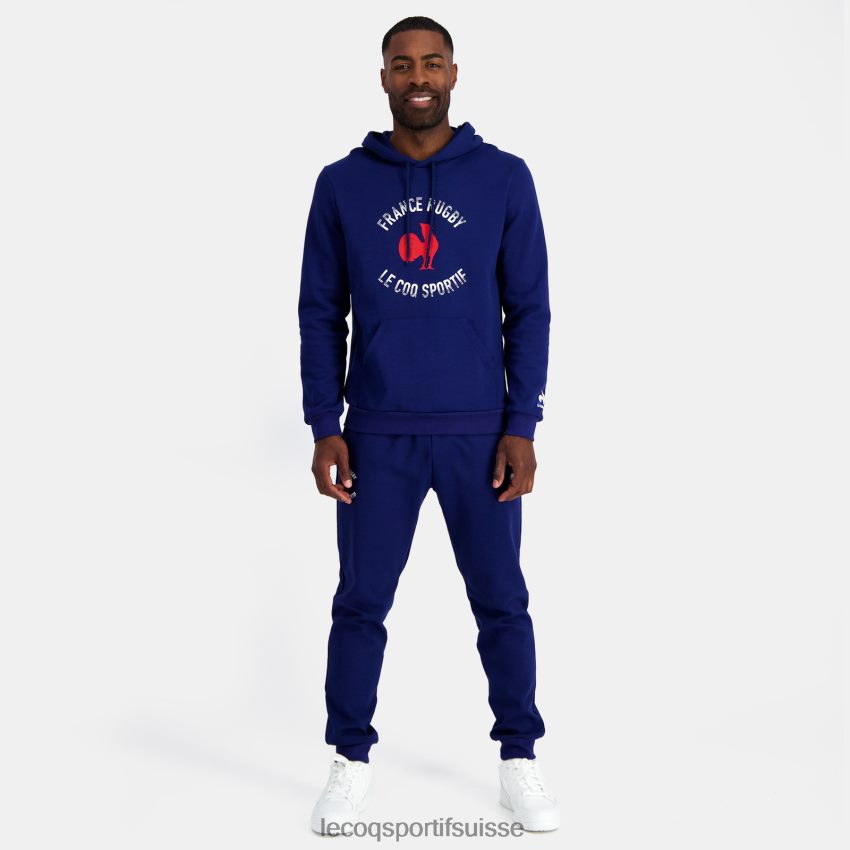 Le Coq Sportif sweat à capuche - france rugby bleu Hommes N6N04V27 vêtements