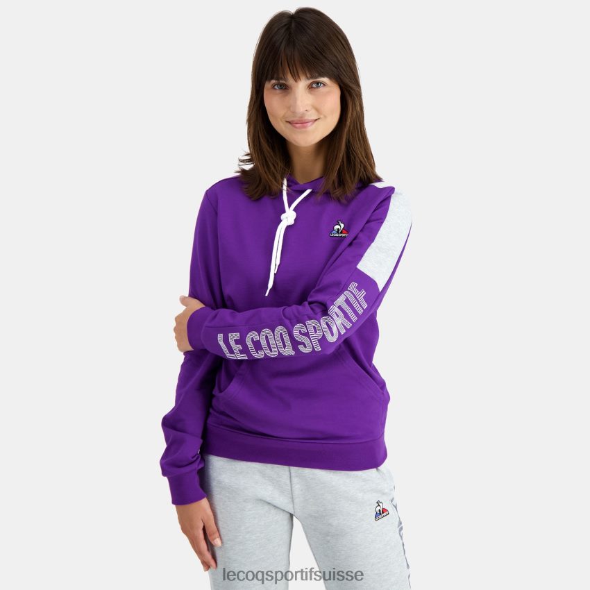 Le Coq Sportif sweat à capuche violet Hommes N6N04V442 vêtements