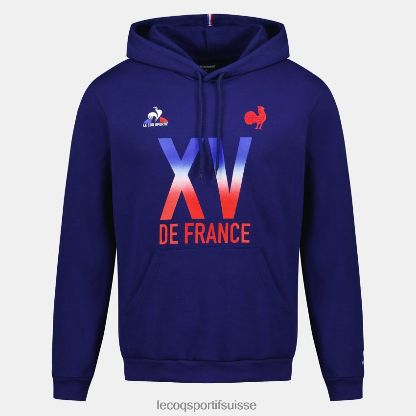 Le Coq Sportif sweat à capuche - xv de france bleu Hommes N6N04V25 vêtements