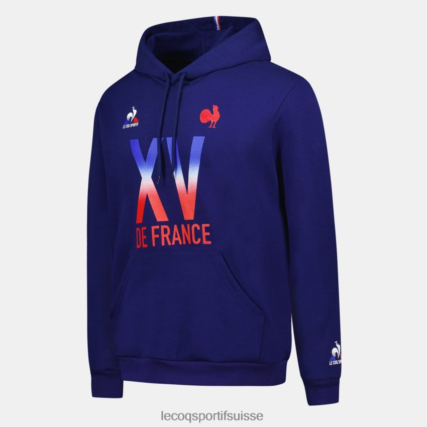 Le Coq Sportif sweat à capuche - xv de france bleu Hommes N6N04V25 vêtements