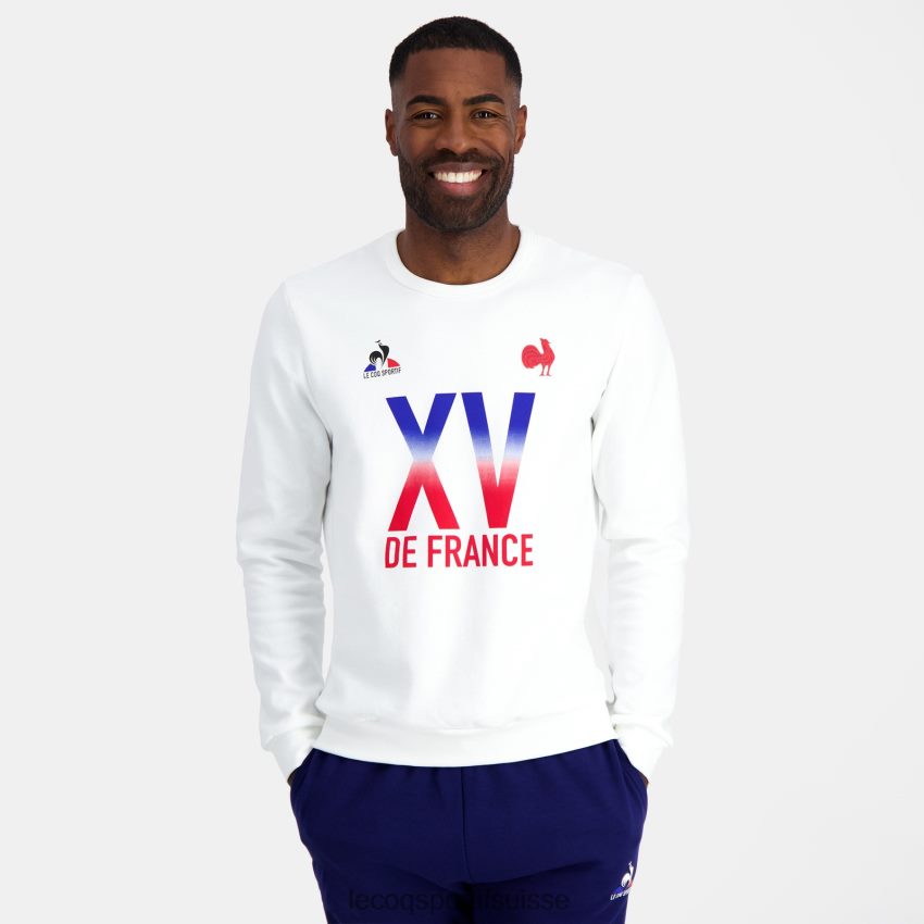 Le Coq Sportif sweat - xv de france blanc Hommes N6N04V26 vêtements