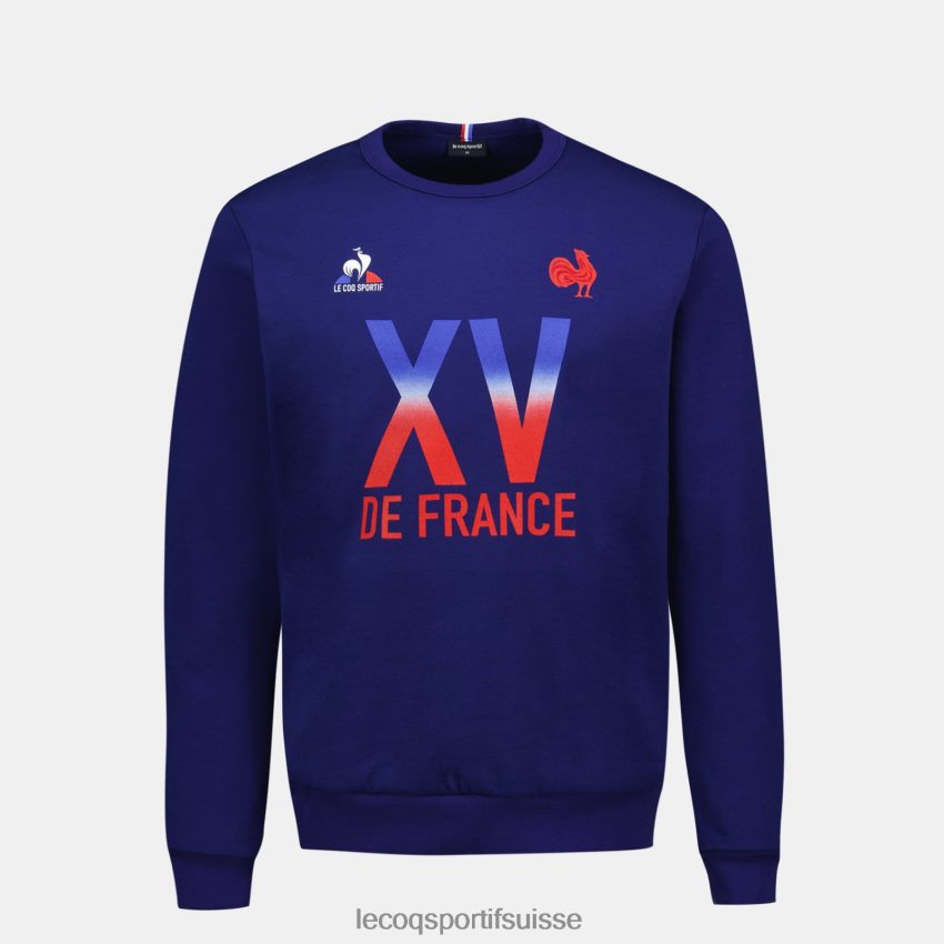 Le Coq Sportif sweat - xv de france bleu Hommes N6N04V5 vêtements