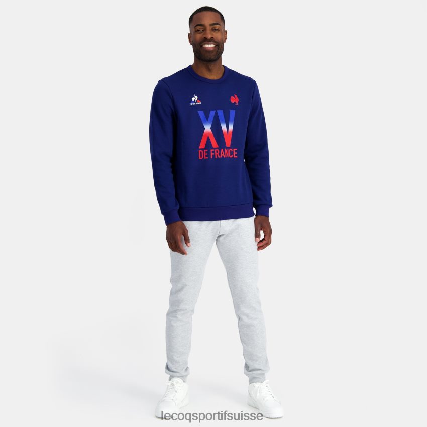 Le Coq Sportif sweat - xv de france bleu Hommes N6N04V5 vêtements