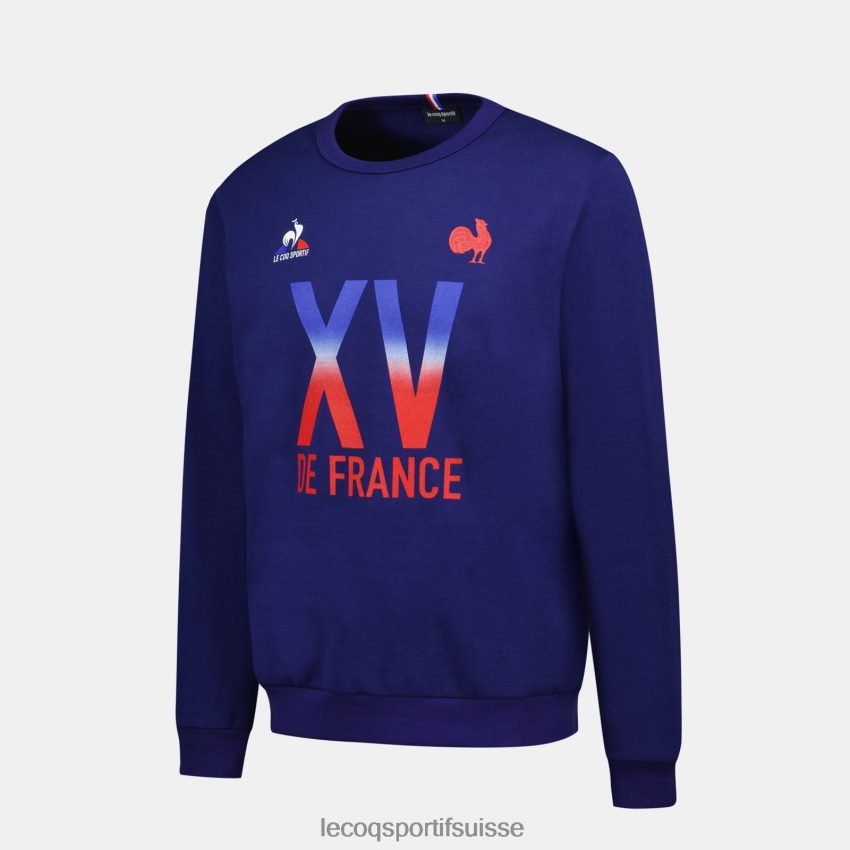 Le Coq Sportif sweat - xv de france bleu Hommes N6N04V5 vêtements