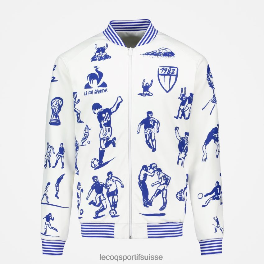 Le Coq Sportif sweat zippé blanc Hommes N6N04V472 vêtements