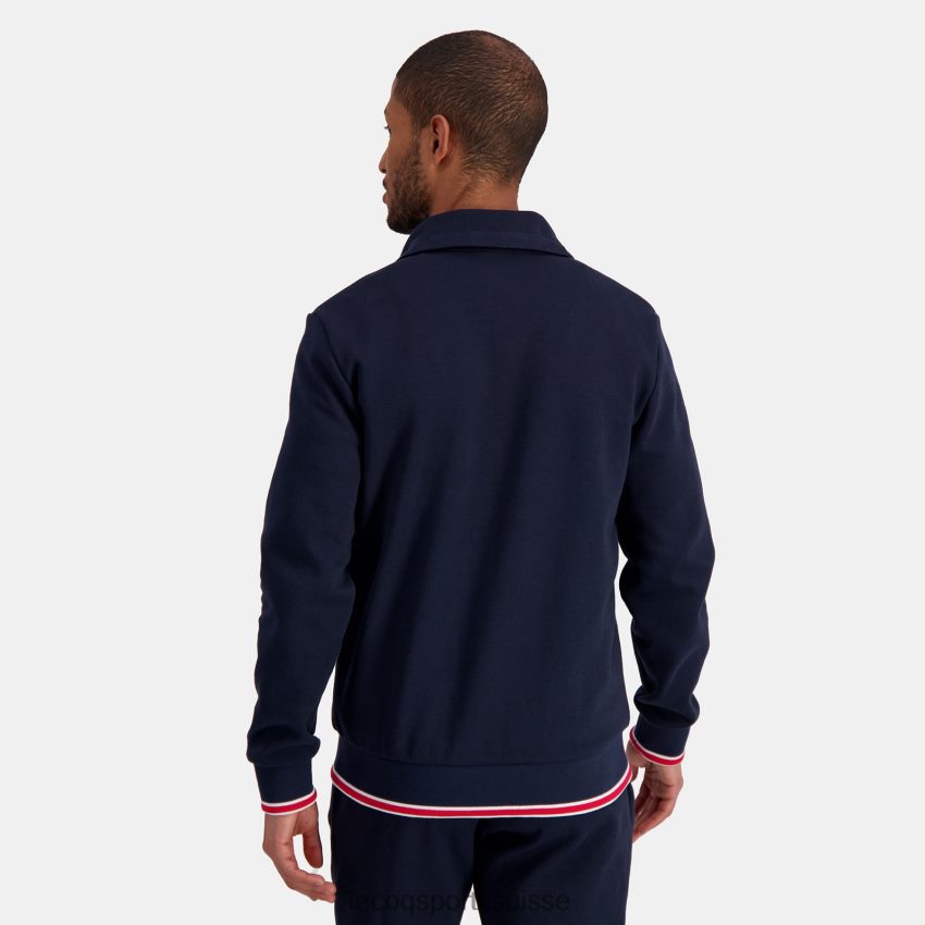 Le Coq Sportif sweat zippé bleu Hommes N6N04V431 vêtements