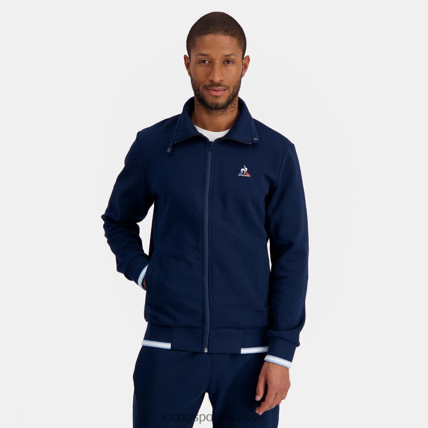 Le Coq Sportif sweat zippé bleu Hommes N6N04V433 vêtements