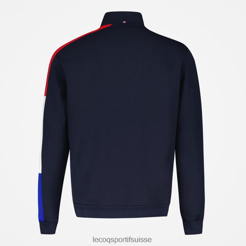 Le Coq Sportif sweat zippé bleu Hommes N6N04V455 vêtements