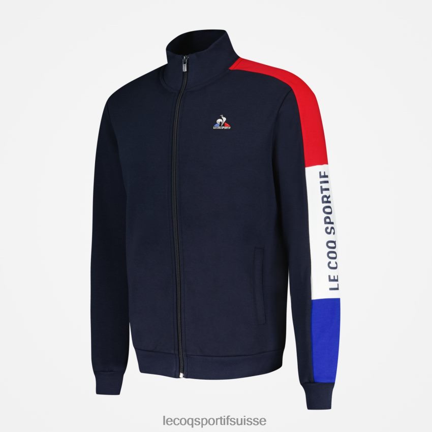 Le Coq Sportif sweat zippé bleu Hommes N6N04V455 vêtements