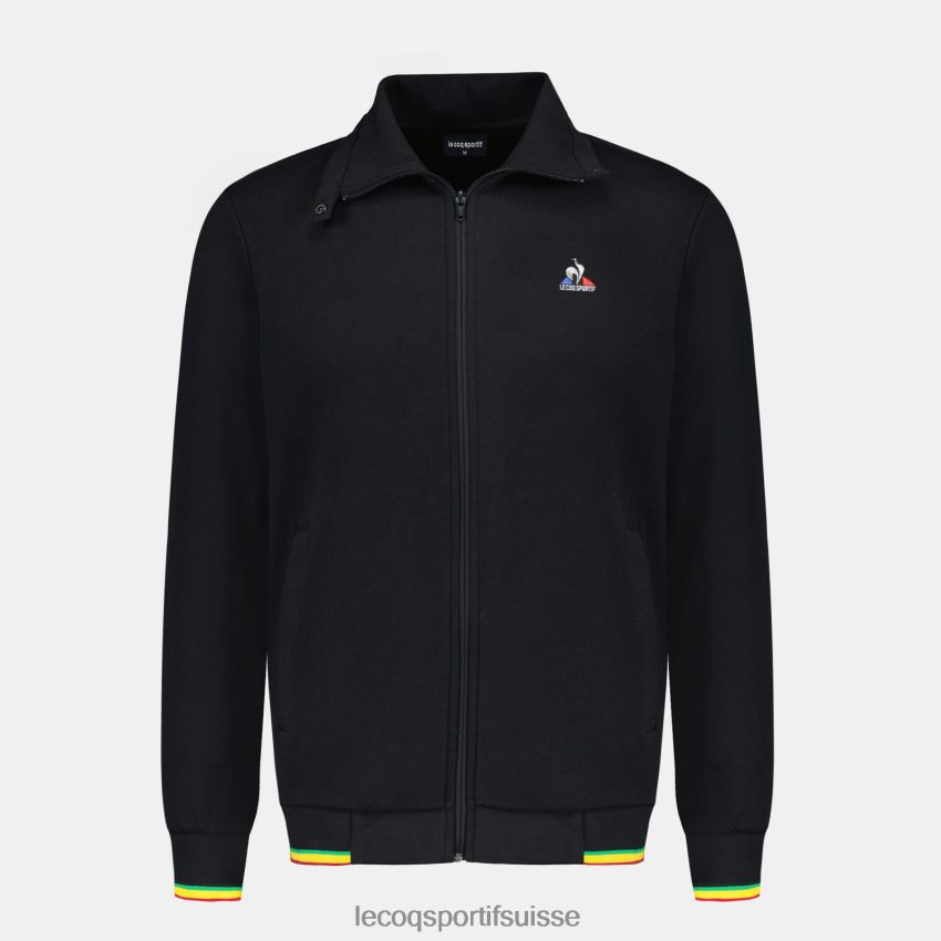 Le Coq Sportif sweat zippé noir Hommes N6N04V432 vêtements