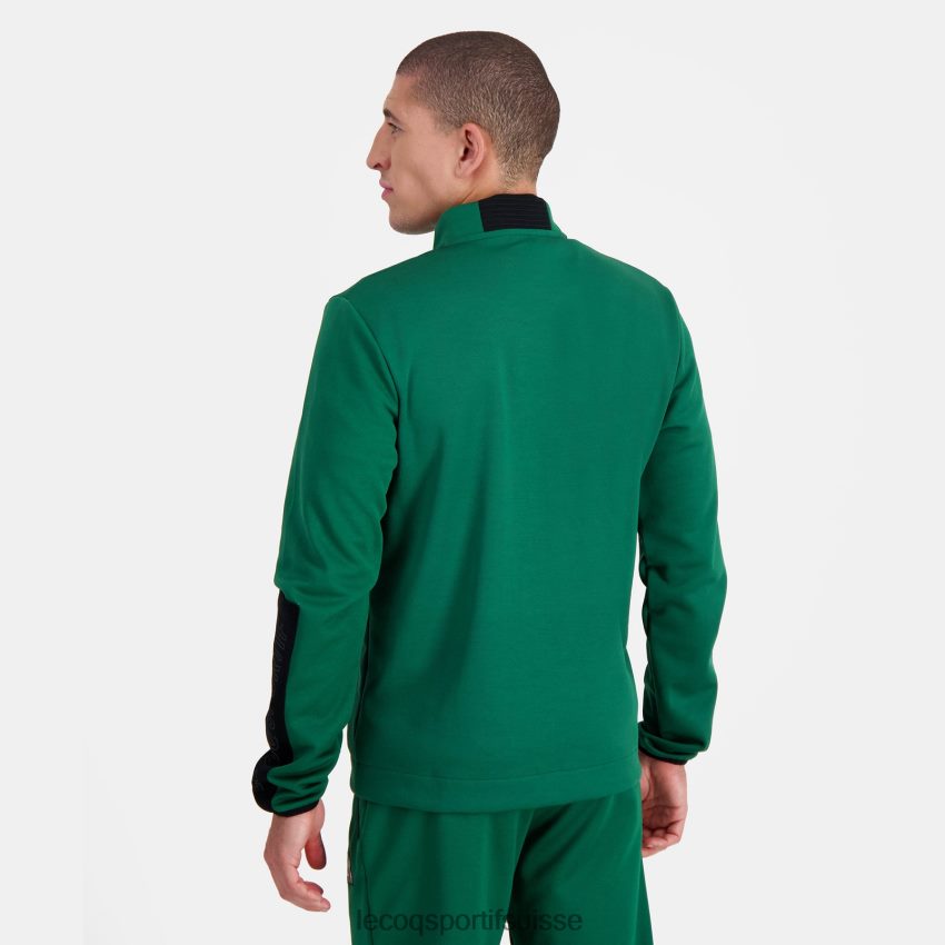 Le Coq Sportif sweat zippé vert Hommes N6N04V439 vêtements